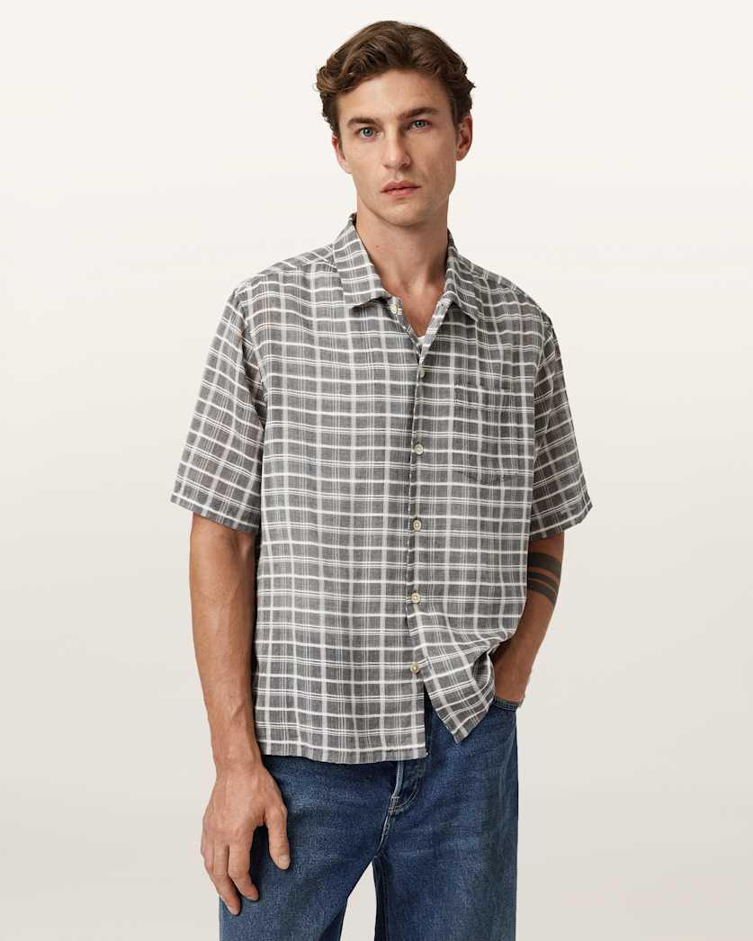 Sandy Short Sleeve Check Shirt by ALLSAINTS