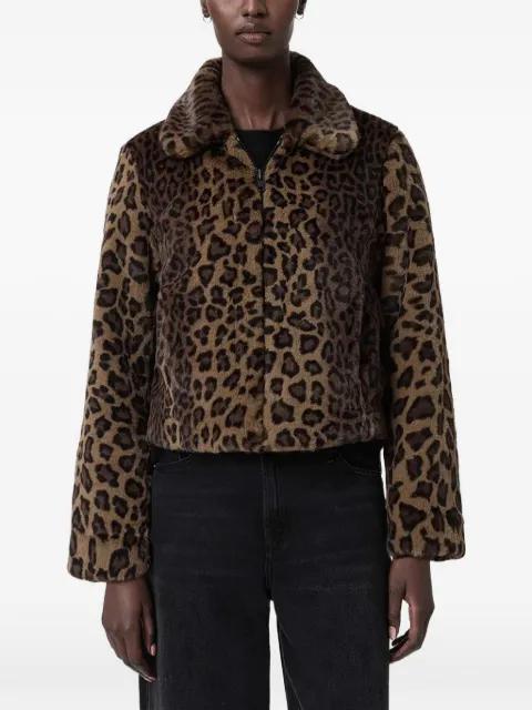 Saye leopard-print collared jacket by ALLSAINTS