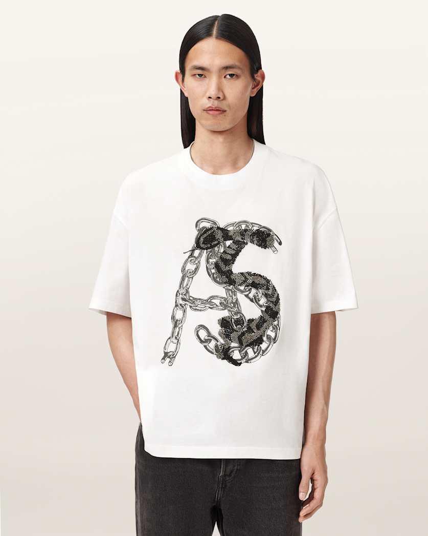 Scale Cropped Graphic T-Shirt by ALLSAINTS