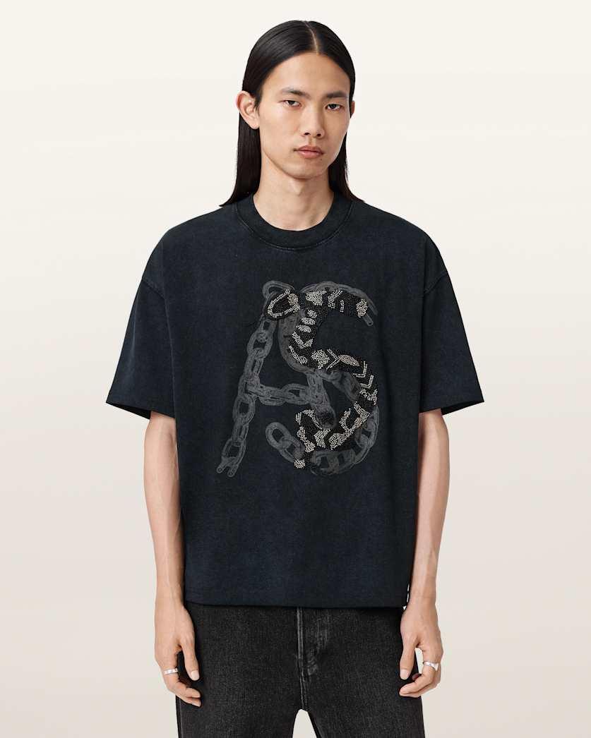 Scale Cropped Graphic T-Shirt by ALLSAINTS