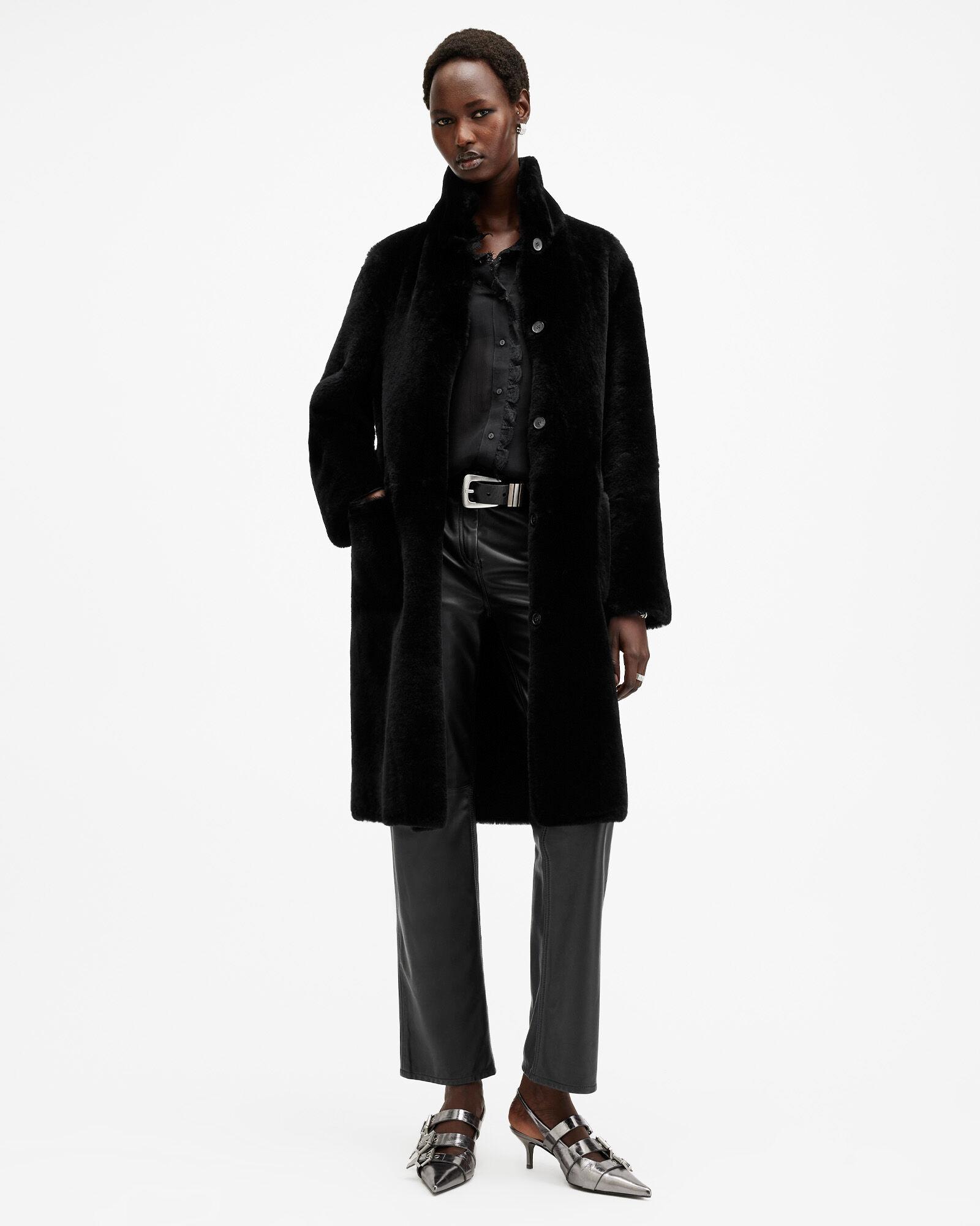Serra Reversible Shearling Coat by ALLSAINTS