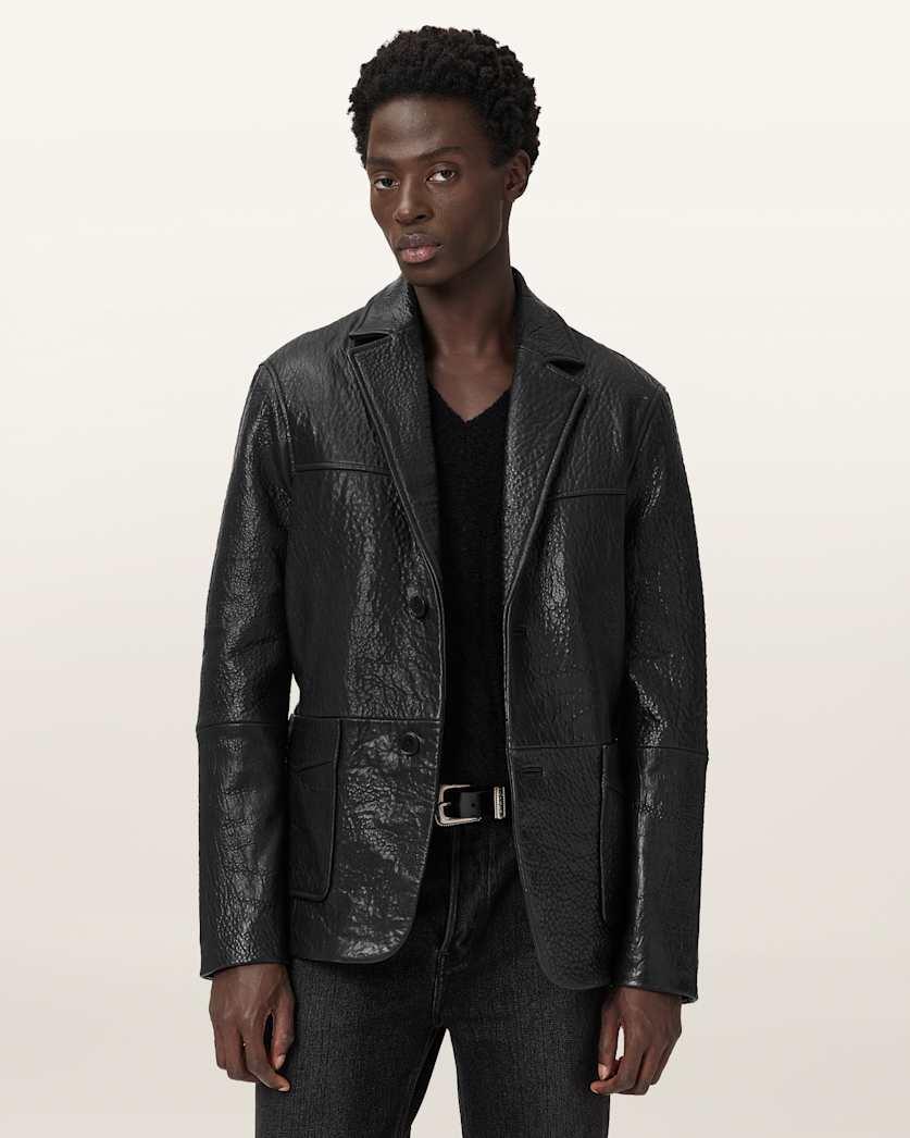 Shadwell Single Breasted Leather Blazer by ALLSAINTS