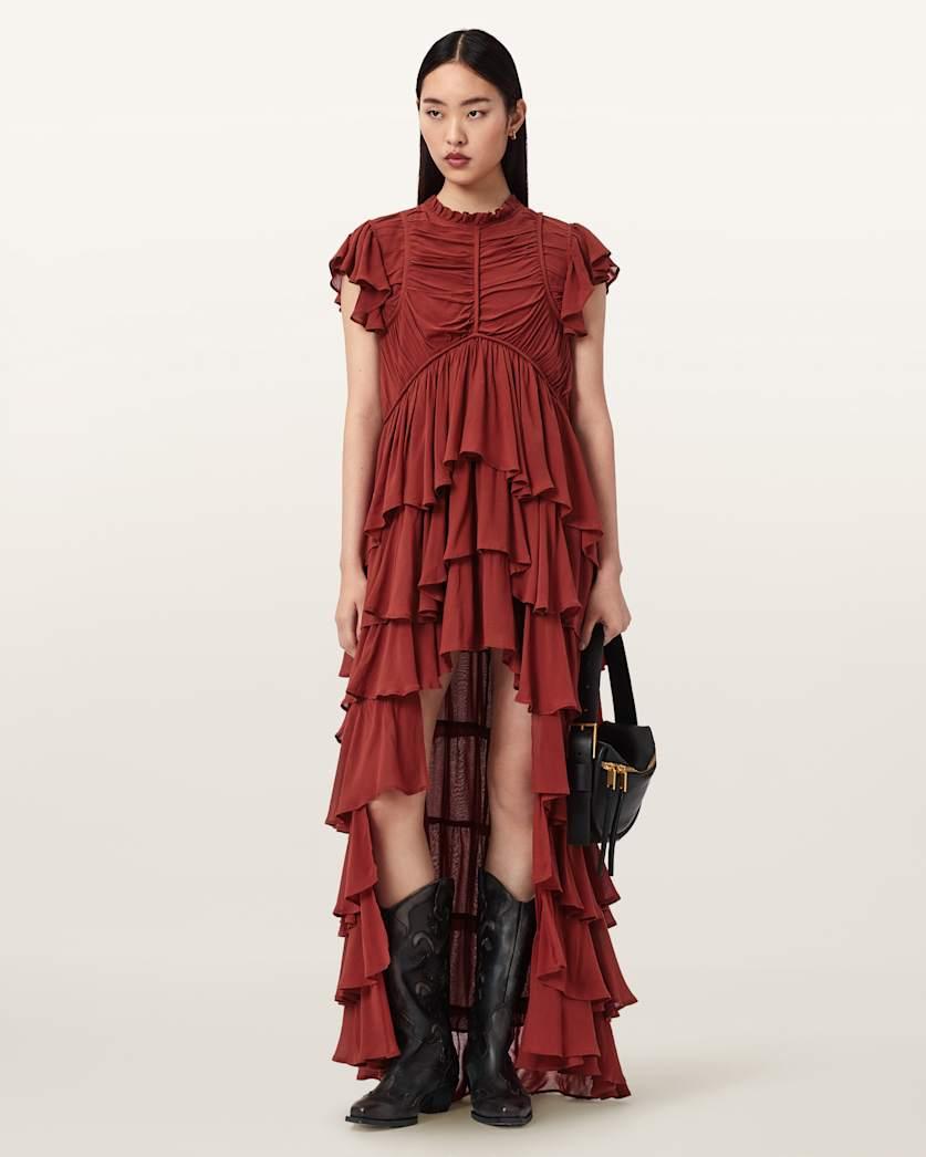 Shaela Ruffled Maxi Dress by ALLSAINTS