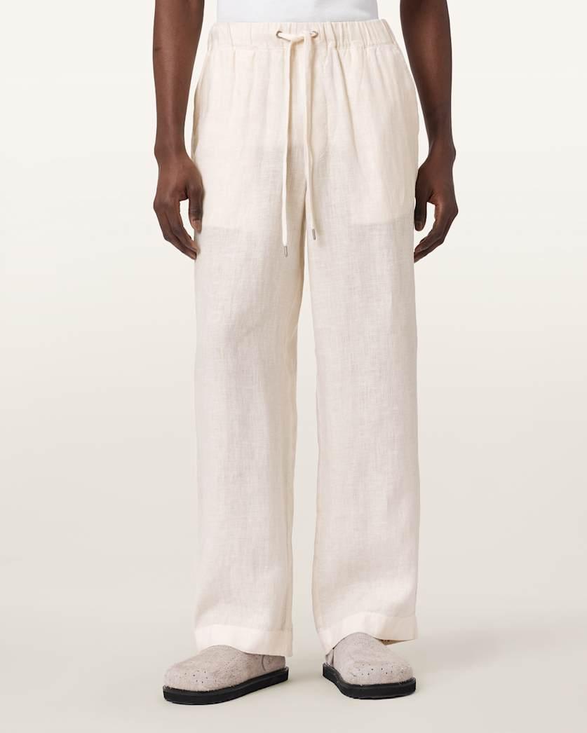 Sharp Straight Leg Linen Pants by ALLSAINTS