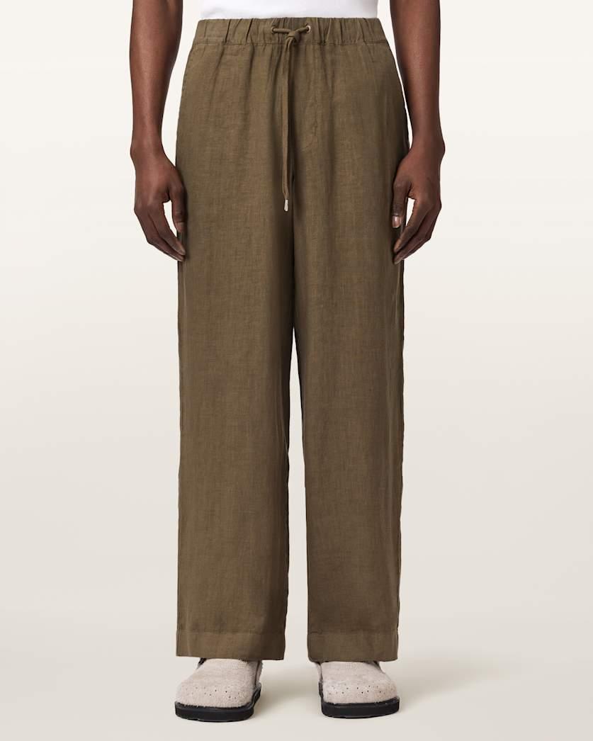 Sharp Straight Leg Linen Pants by ALLSAINTS