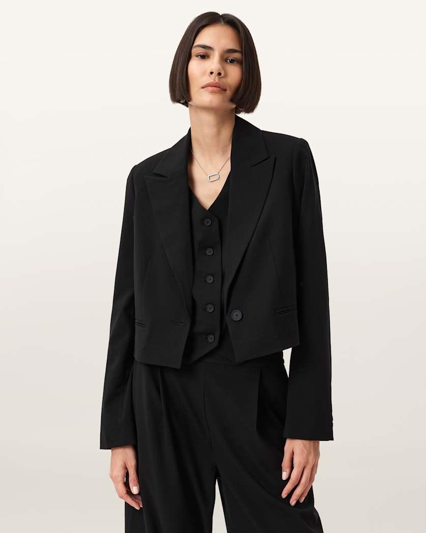 Shores Cropped Relaxed Fit Blazer by ALLSAINTS