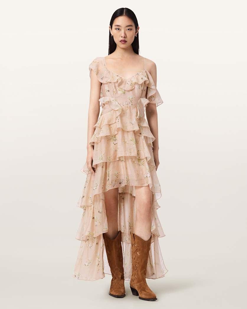 Sienna Ruffle Maxi Dress by ALLSAINTS