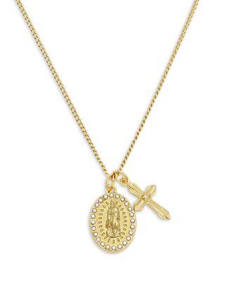 Signature Saint & Cross Charm Necklace by ALLSAINTS