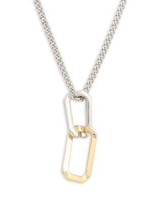 Signature Two-Tone Hexagon Twist Pendant Necklace by ALLSAINTS