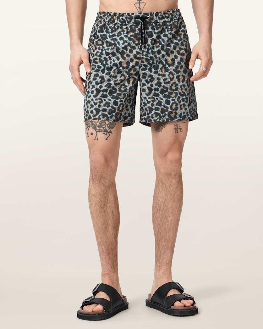 Silesia Leopard Print Slim Fit Swim Shorts by ALLSAINTS