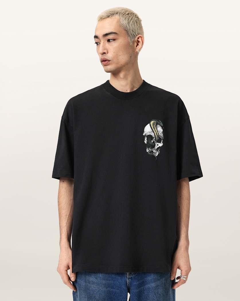 Snakehead Oversized Graphic T-Shirt by ALLSAINTS