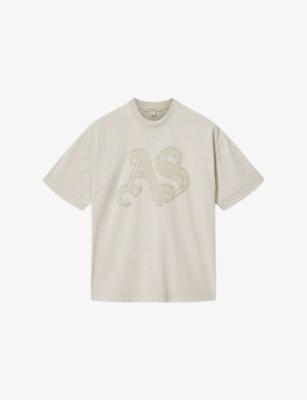 Snarl Etta Logo-Embroidered Cotton T-Shirt by ALLSAINTS