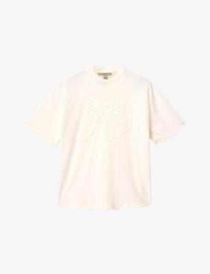 Snarl Etta Logo-Embroidered Cotton T-Shirt by ALLSAINTS
