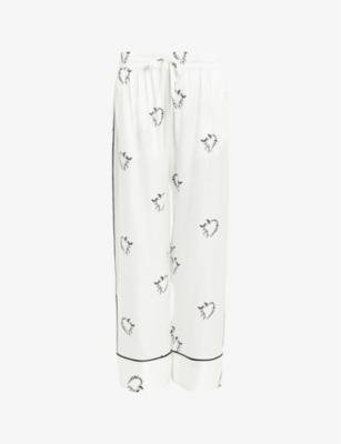 Sofi heart-print lyocell and silk pyjama trousers by ALLSAINTS