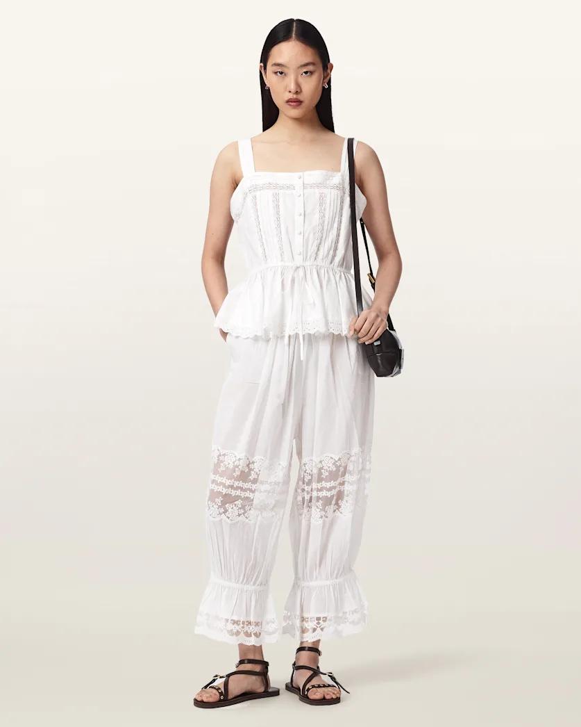 Solene Cropped Lace Trousers by ALLSAINTS