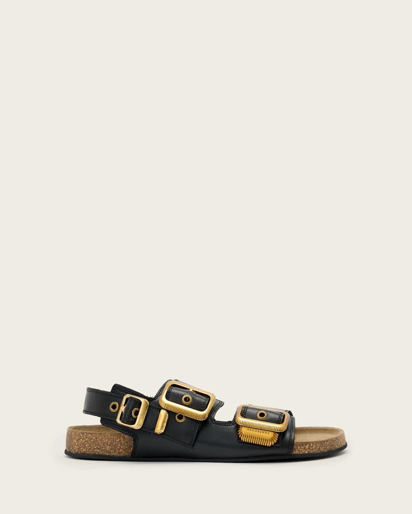 Staffa Leather Buckle Sandals by ALLSAINTS