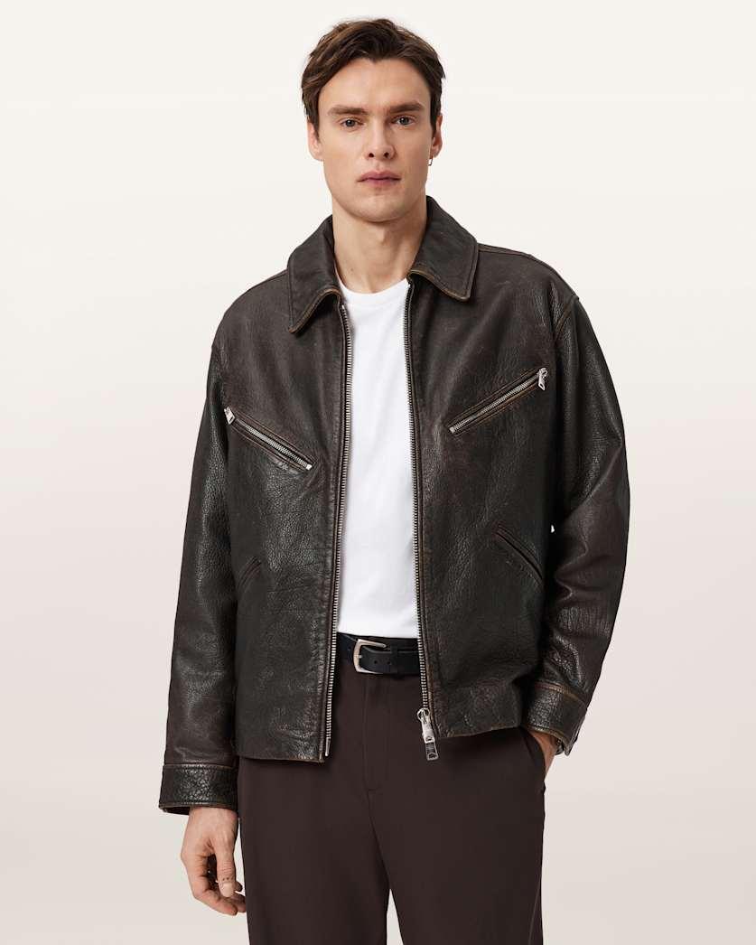 Starday Leather Jacket by ALLSAINTS