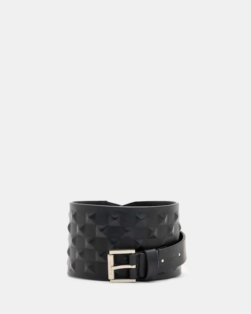 Stevie Leather Studded Waist Belt by ALLSAINTS