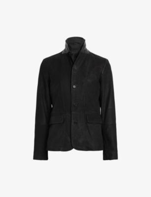 Survey Double-Layered Leather Blazer by ALLSAINTS
