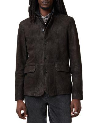 Survey Layered Leather Blazer by ALLSAINTS