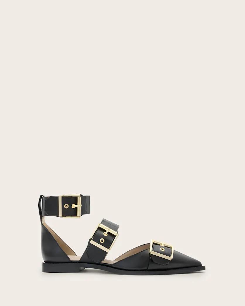 Sutton Leather Pointed Toe Shoes by ALLSAINTS