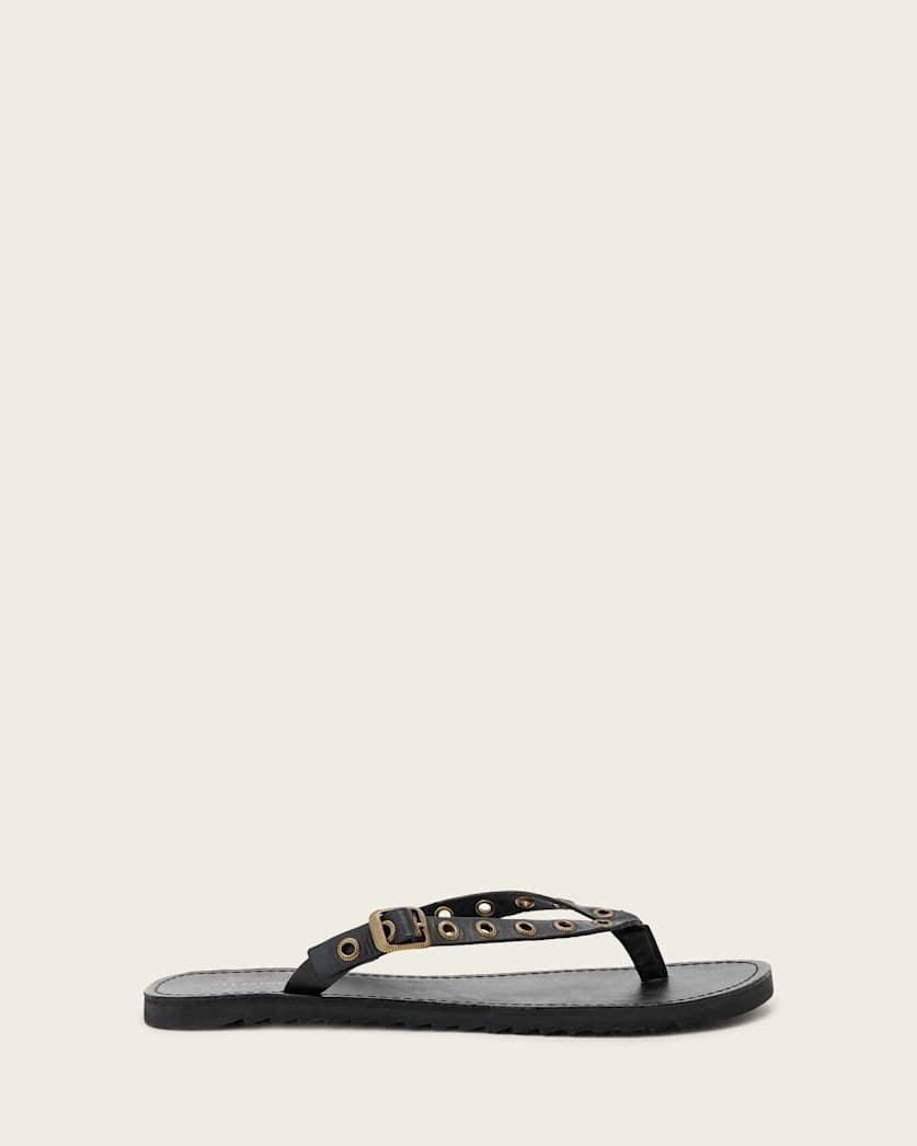 Sydney Eyelet Leather Sandals by ALLSAINTS