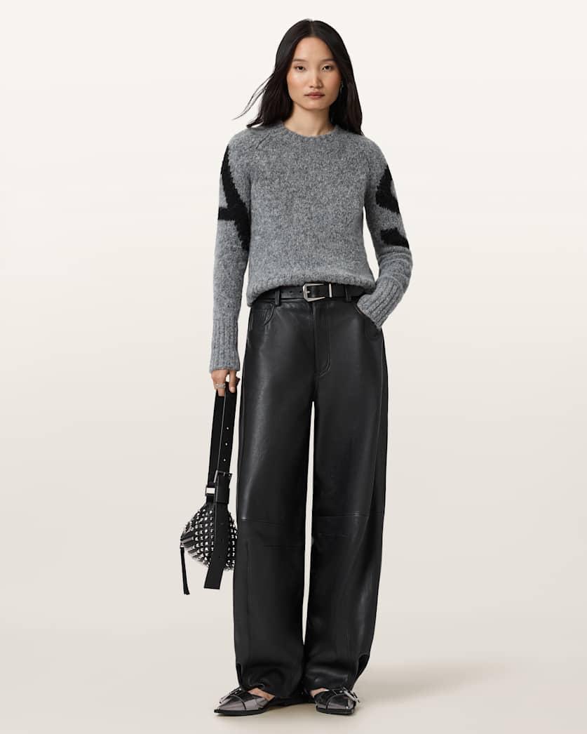 Sylvie Cropped Crew Neck Jumper by ALLSAINTS
