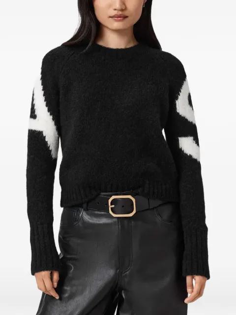 Sylvie long-sleeve graphic sweater by ALLSAINTS