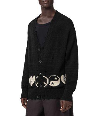 Tabua Oversized Fit Knit Graphic Cardigan by ALLSAINTS