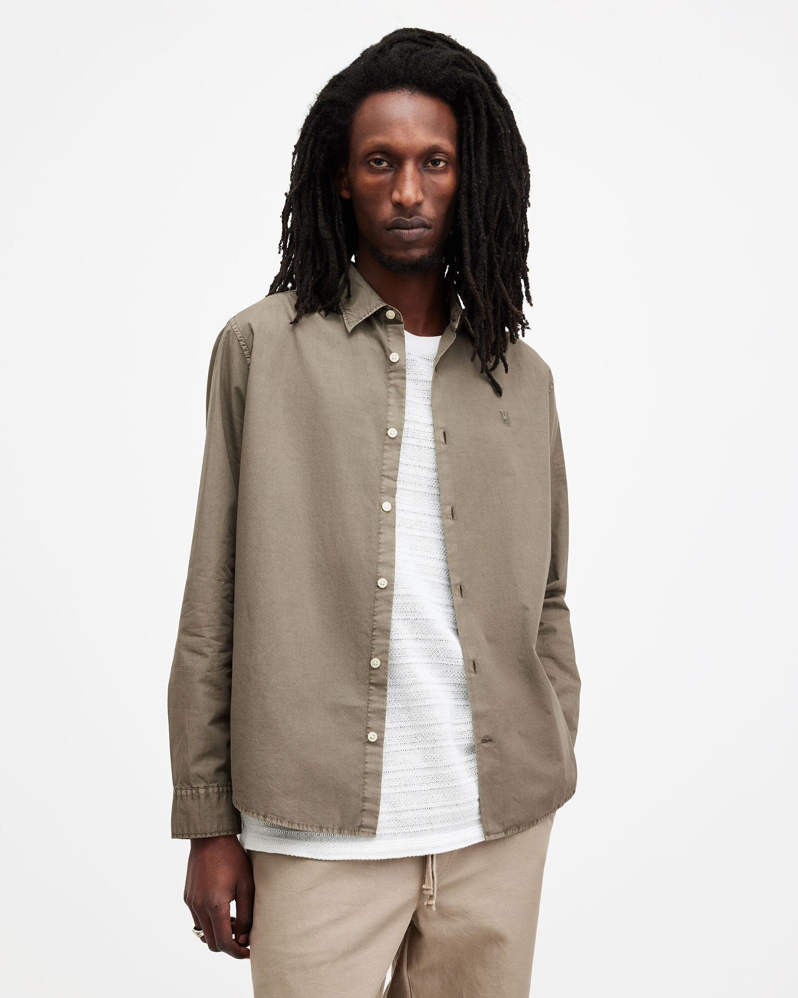 Tahoe Garment Dyed Relaxed Fit Shirt by ALLSAINTS