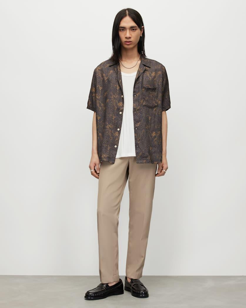 Talia Mid-Rise Straight Fit Trousers by ALLSAINTS