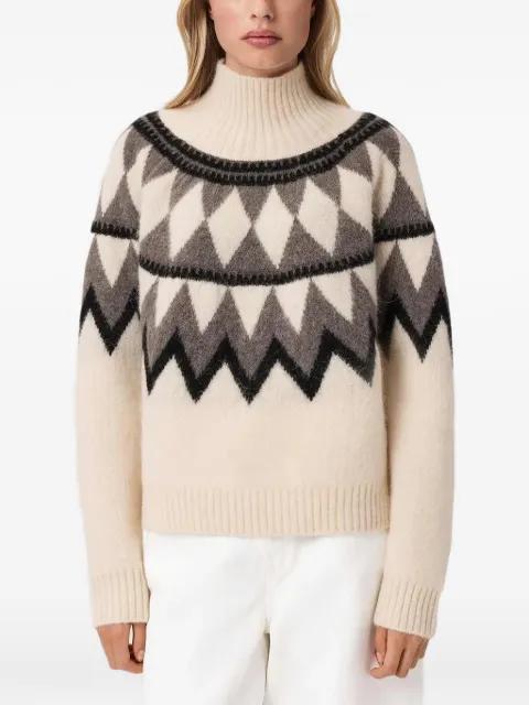 Tara geometric-pattern sweater by ALLSAINTS