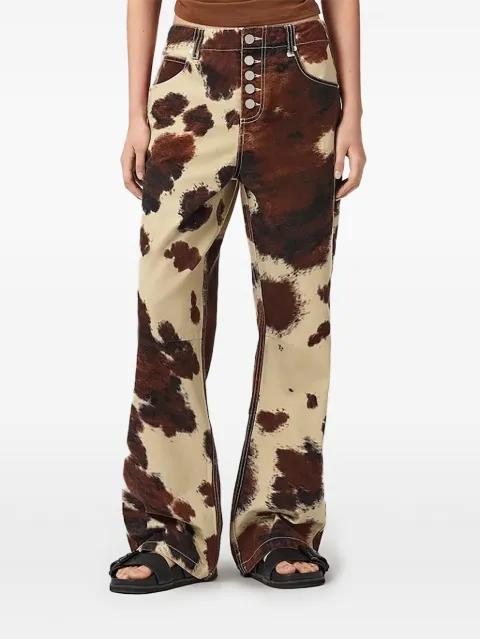 Taya cow-print jeans by ALLSAINTS