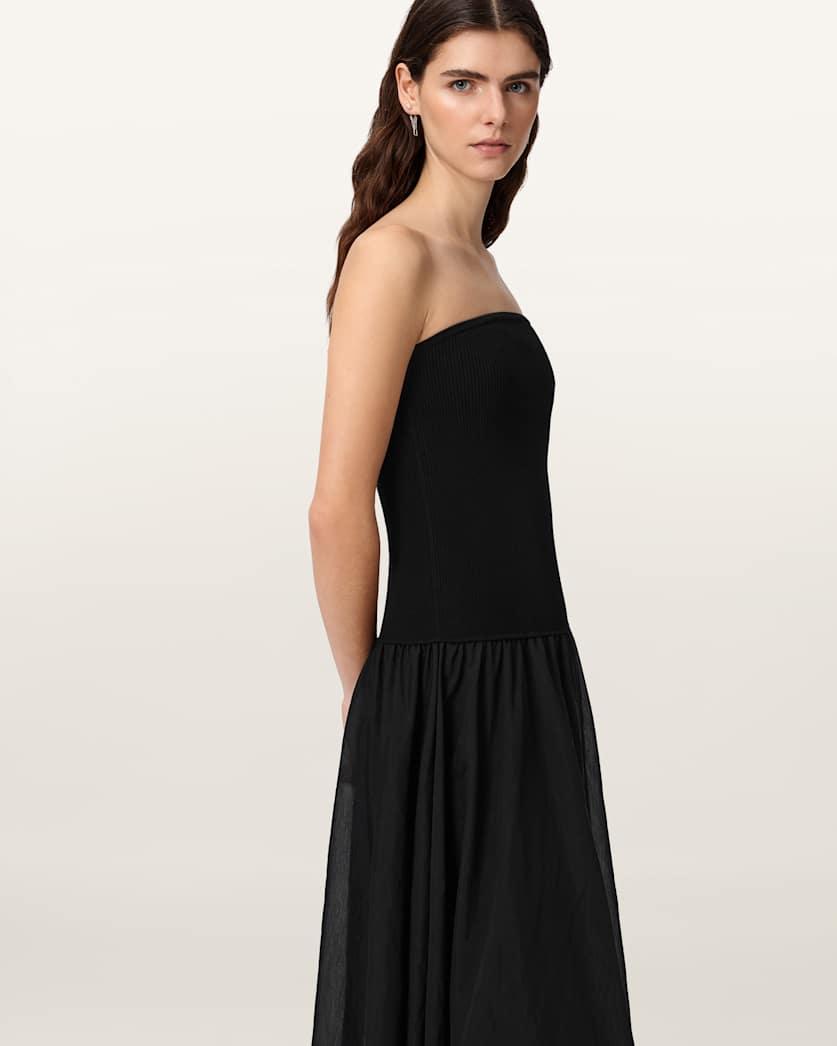 Tegan Bandeau Midi Dress by ALLSAINTS