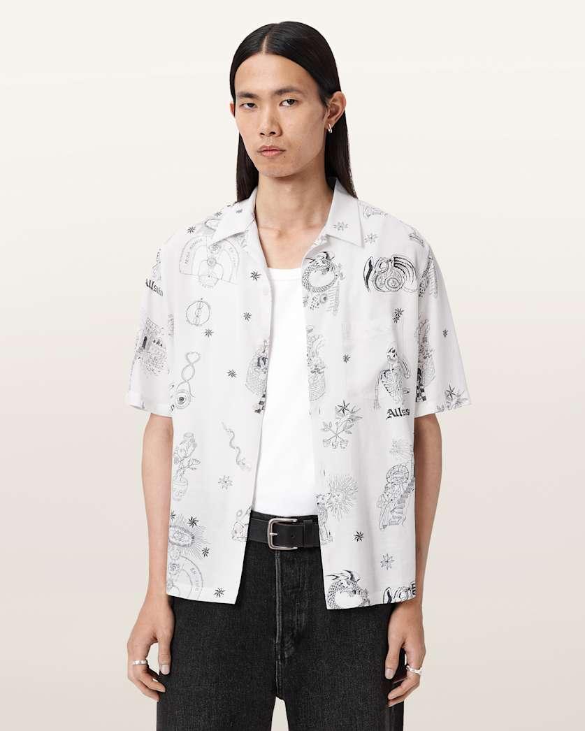 Terra Oversized Linen Blend Shirt by ALLSAINTS