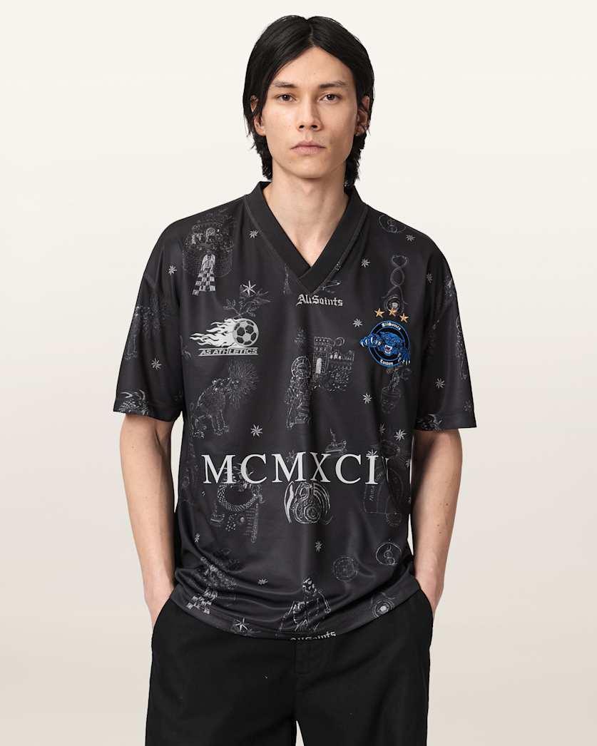Terra Oversized Short Sleeve Football Shirt by ALLSAINTS