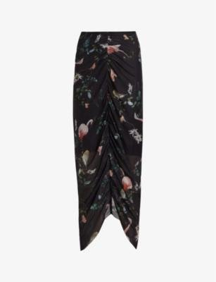 Tessia Fabia floral-print polyester-blend midi skirt by ALLSAINTS