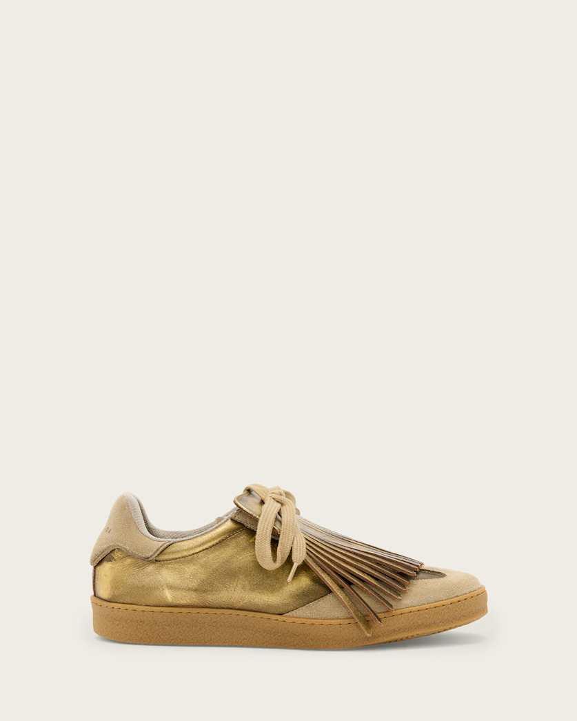 Thelma Fringe Leather Low Top Trainers by ALLSAINTS