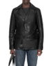 Tilson Leather Peacoat by ALLSAINTS