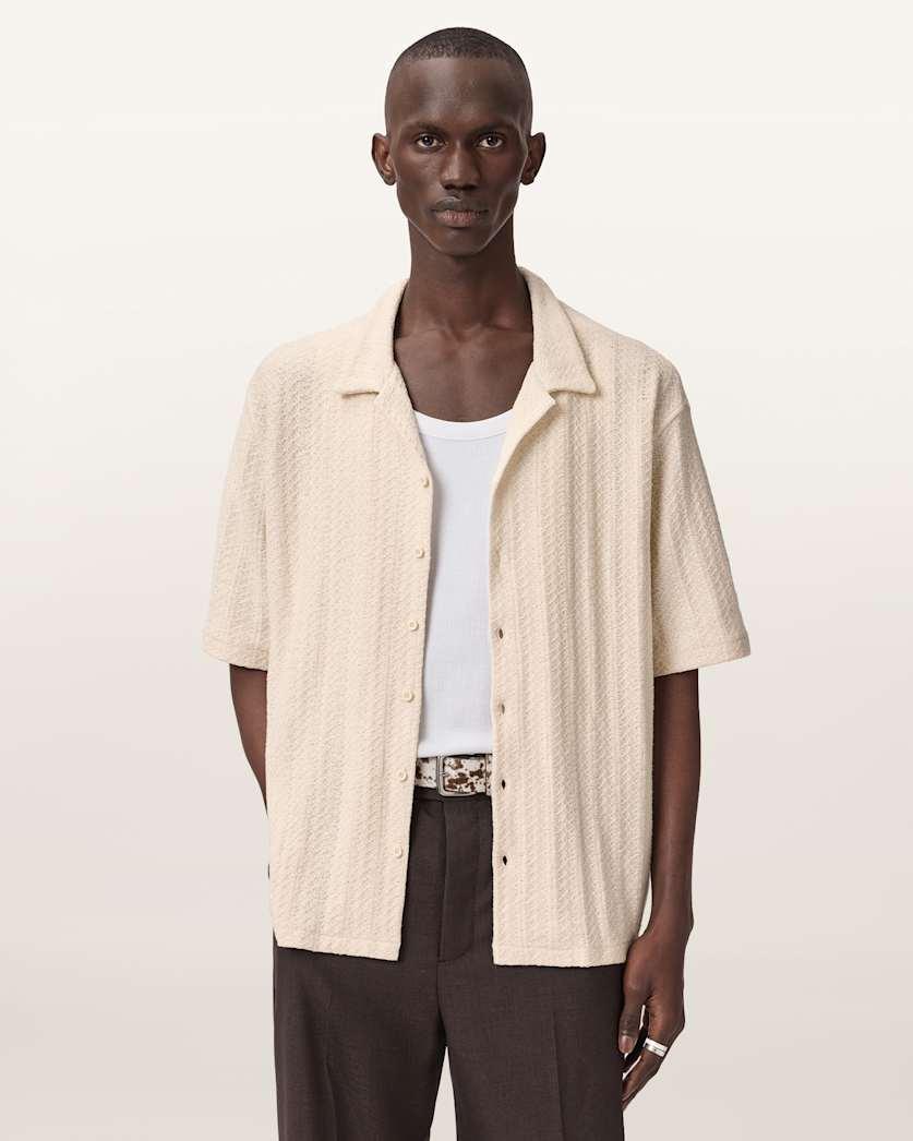 Trace Oversized Textured Shirt by ALLSAINTS