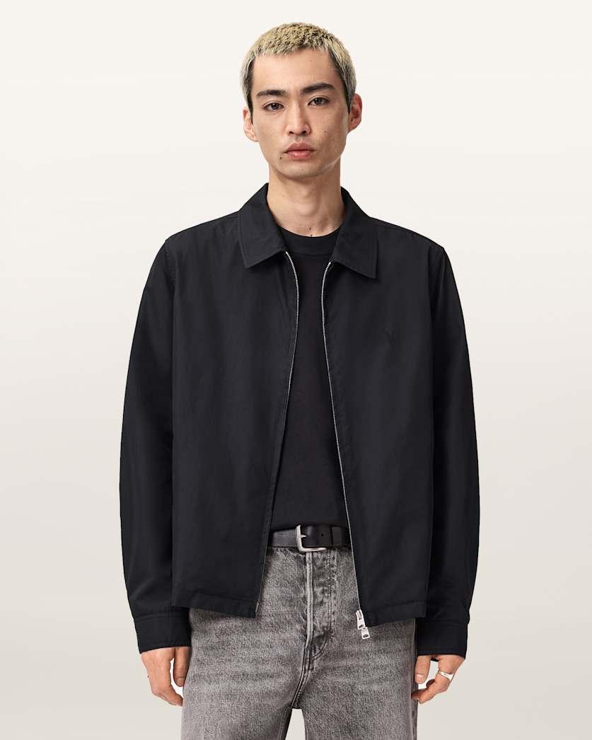 Trey Black Ramskull Pointed Collar Jacket by ALLSAINTS
