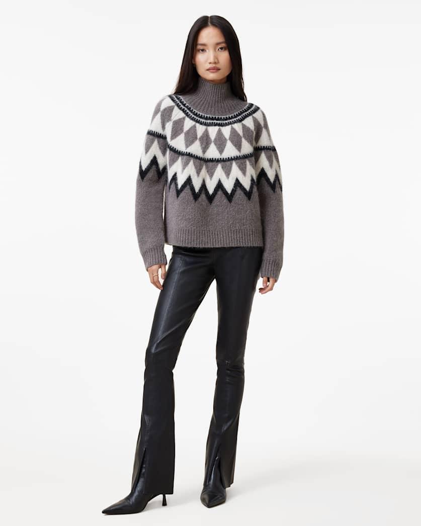Tura Funnel Neck Relaxed Fit Jumper by ALLSAINTS
