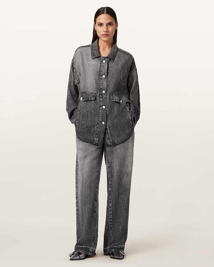 Tyler Illusion Wide Leg Trousers by ALLSAINTS