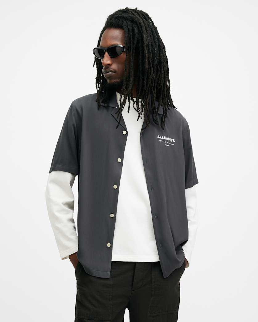 Underground Relaxed Fit Logo Shirt by ALLSAINTS
