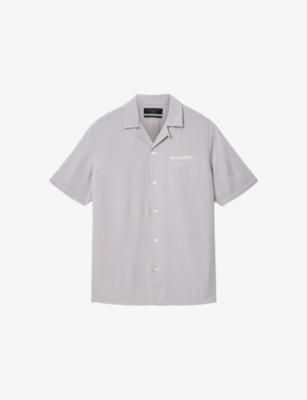 Underground logo-print relaxed-fit woven shirt by ALLSAINTS
