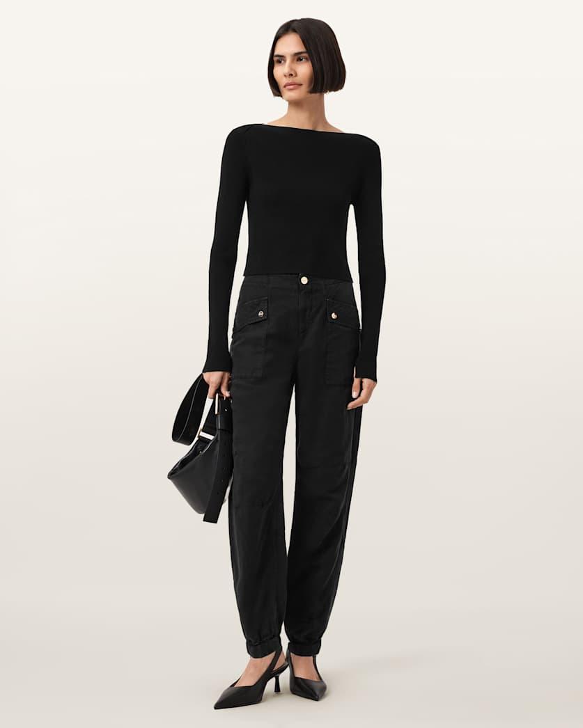Val Cargo Linen Blend Trousers by ALLSAINTS