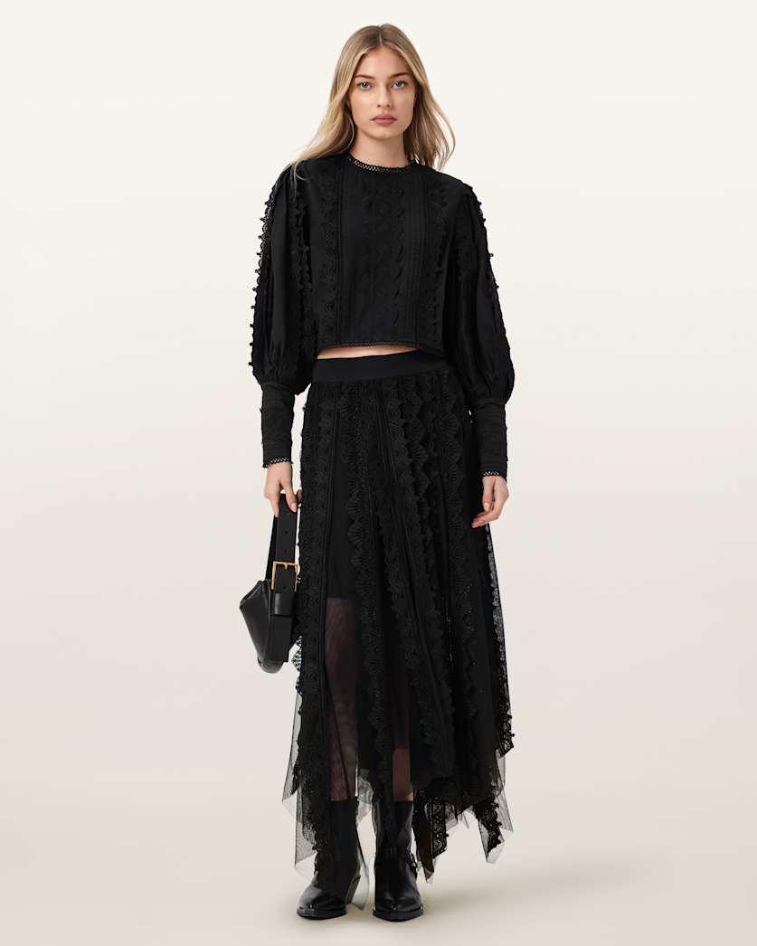 Vashtie Lace Maxi Skirt by ALLSAINTS