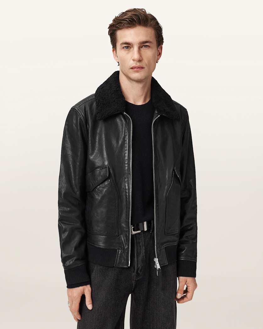 Vaucluse Aviator Leather Jacket by ALLSAINTS