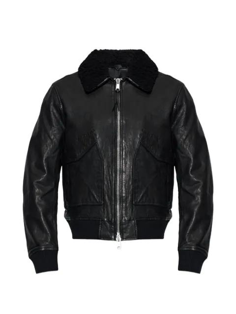 Vaucluse leather aviator jacket by ALLSAINTS