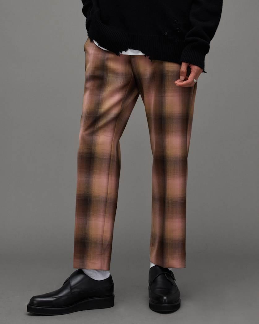 Vela Cropped Slim Checked Trousers by ALLSAINTS